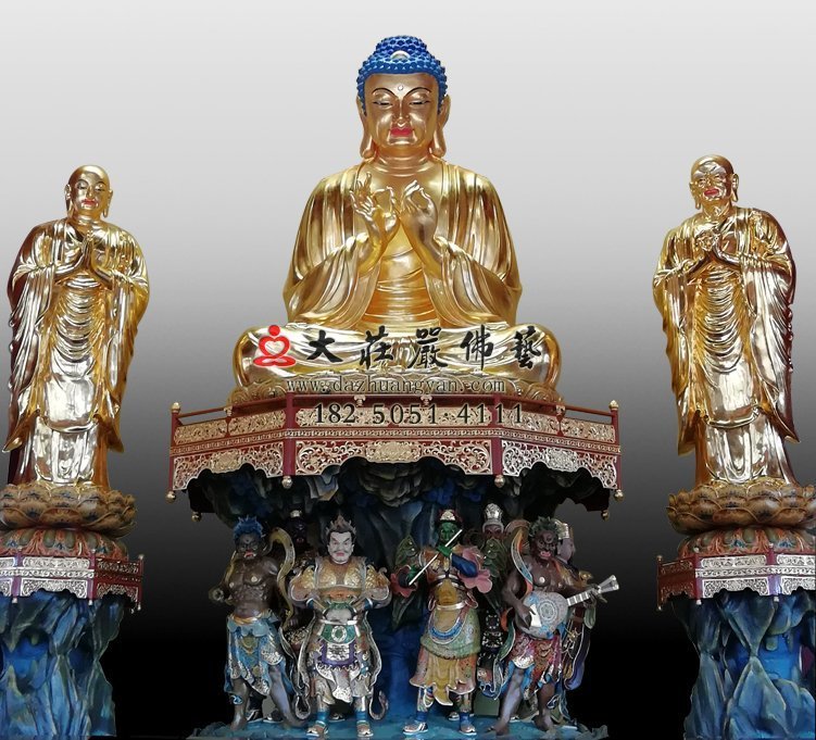 銅雕一佛二弟子佛像價(jià)格多少？購(gòu)買銅雕一佛二弟子佛像要多少錢？