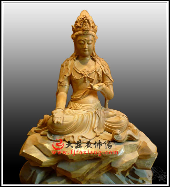 香樟木木雕三十三觀音之白衣觀音