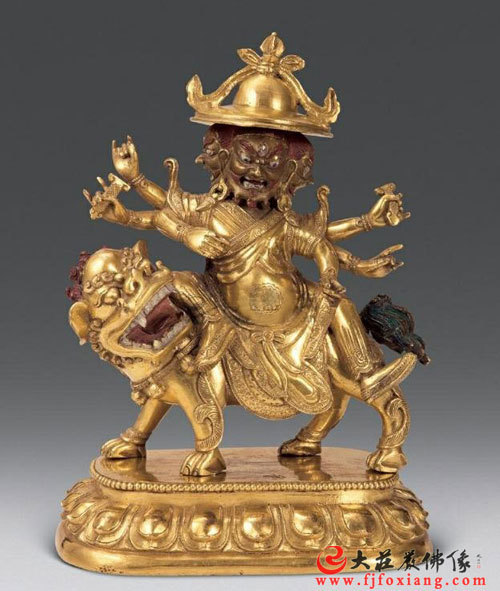 18世紀(jì) 銅鎏金事業(yè)王像 18世紀(jì) 銅鎏金事業(yè)王像