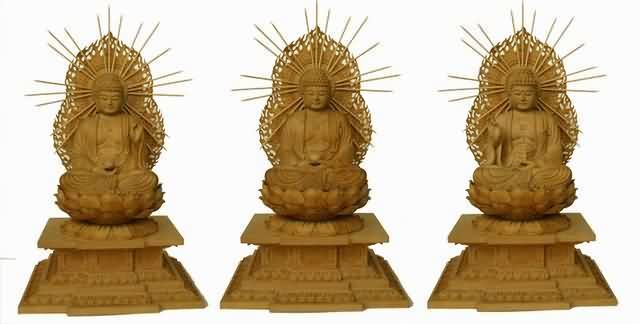 木雕三寶佛 木雕三寶佛