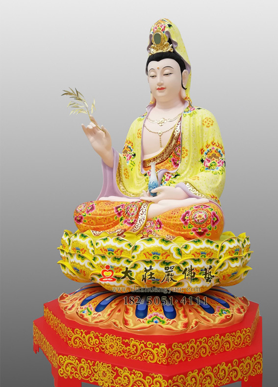 觀世音菩薩彩繪側面佛像